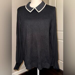 Liquid Long Sleeve Black XL With Collar